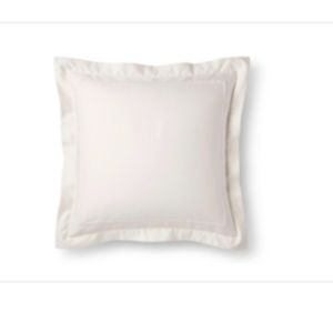 Fieldcrest Sour Cream Tencel Pillow Sham Euro Ivory 26x26 Set 2